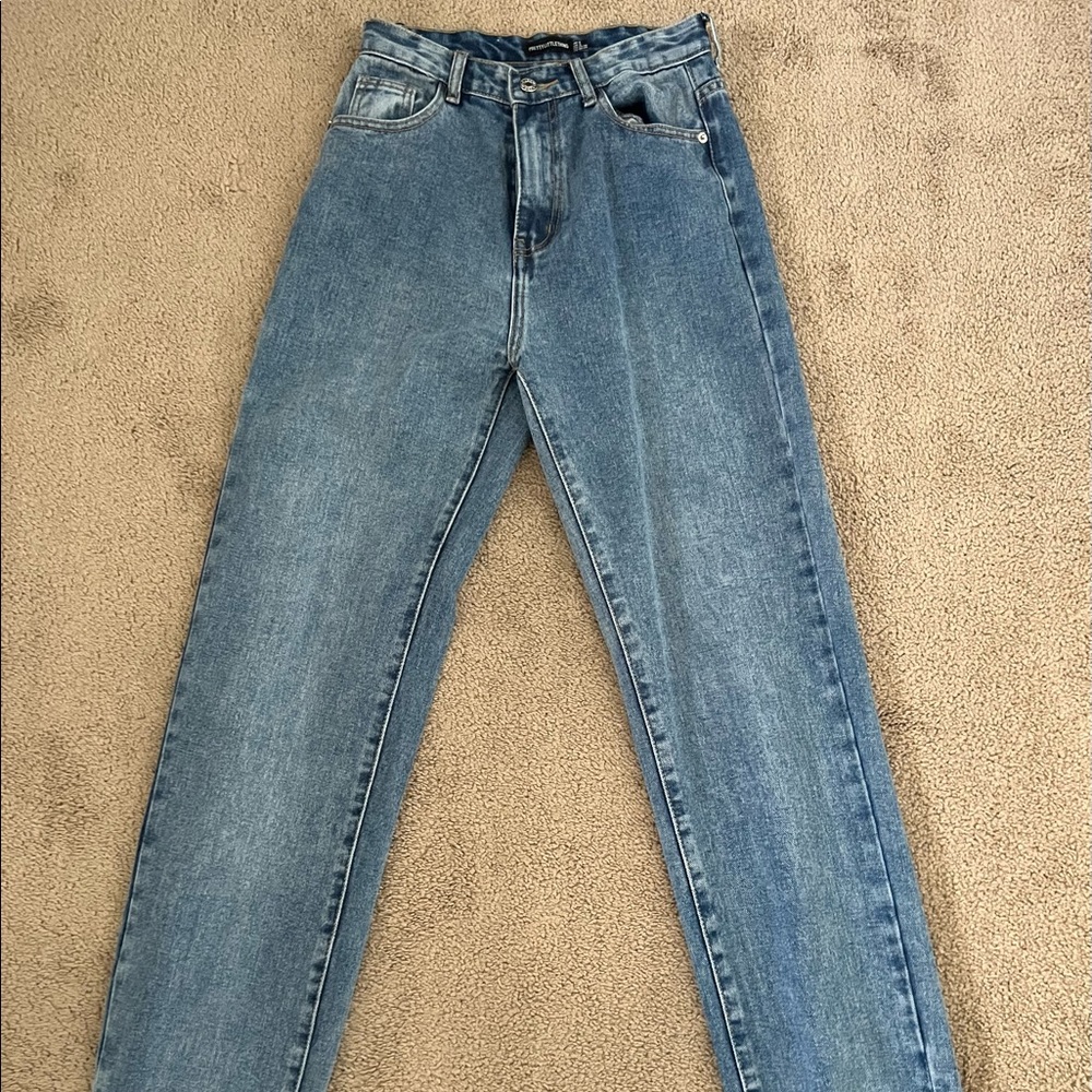 split hem straight leg jeans